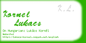 kornel lukacs business card